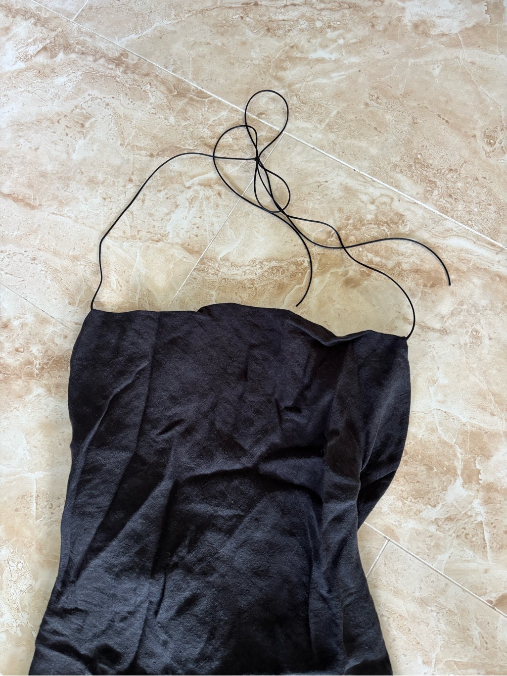 Revolve Natalie Rolt Linen Mini Halter Dress Lbd Event Cocktail Night Out — image 4 of 8
